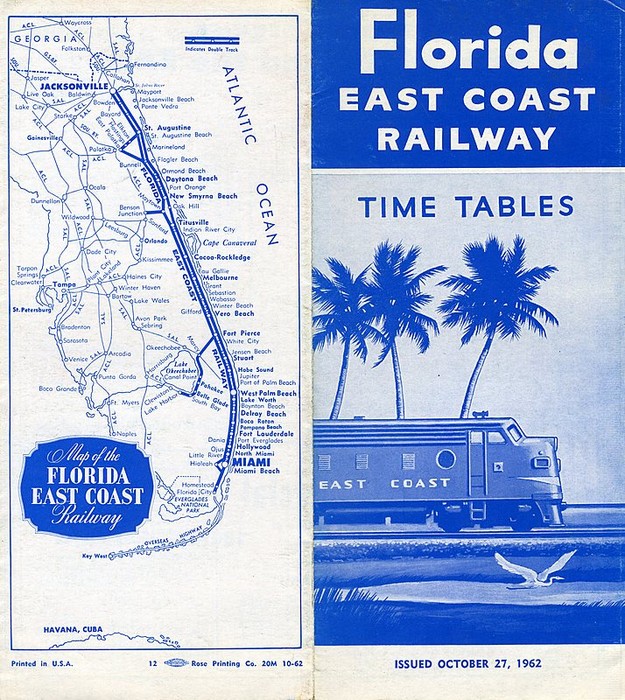 Photo of Timetable: Florida East Coast