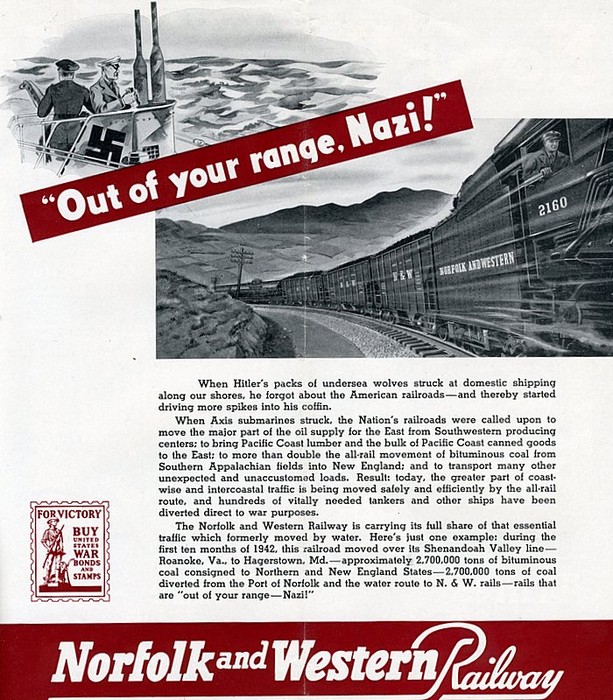 Photo of Timetable: Norfolk & Western, WWII