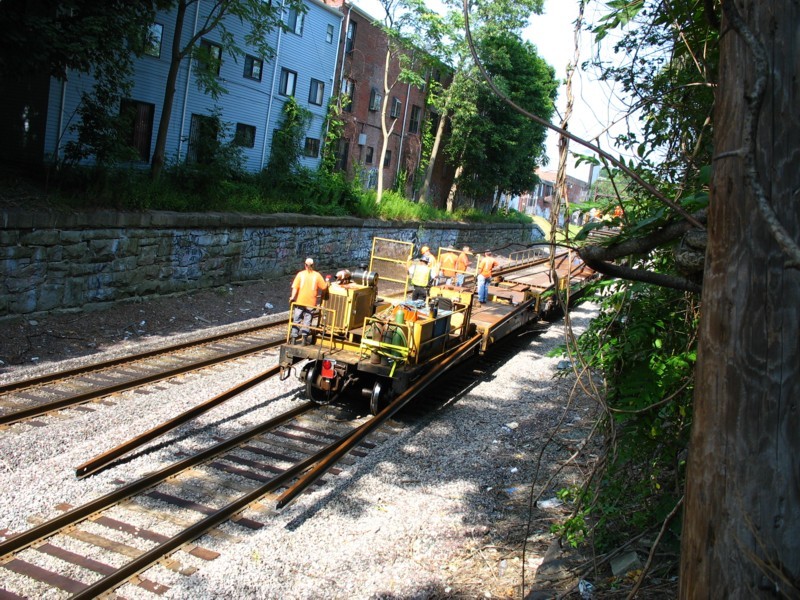 Photo of End of the Welded Rail Train