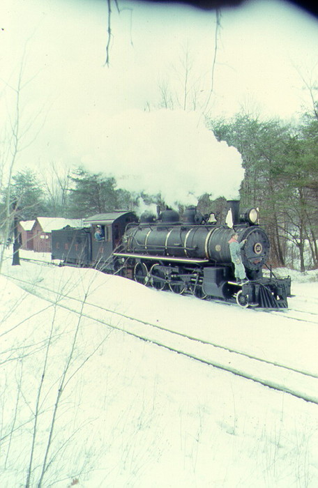 Photo of Assembling the train at East Broad Top in Feb. Winter weekend