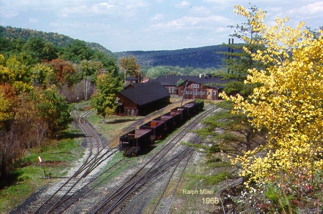 Photo of South End of East Broad Top Rockhill Furnace yard in fall