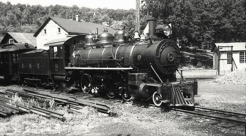 Photo of Loco #12 and trainin regular service 1954