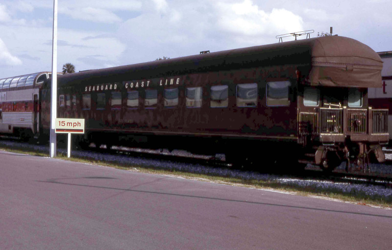 Photo of Seaboard Coast Line Business Car at Sanford FL, Aug 1972