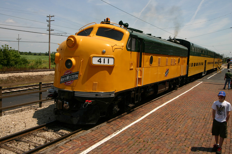 Photo of C&NW # 411 at IRM on Diesel Days