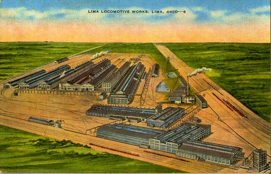 Photo of Postcard Image of Lima Locomotive Works