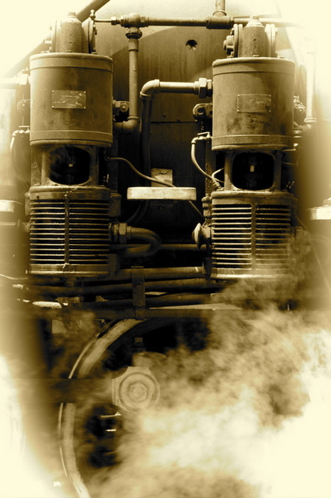 Photo of Air Compressor in EBT steam locomotive