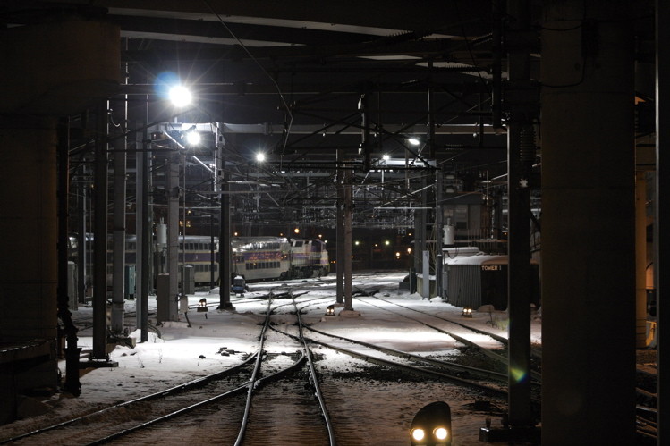 Photo of Empty yard tracks sit in the snow