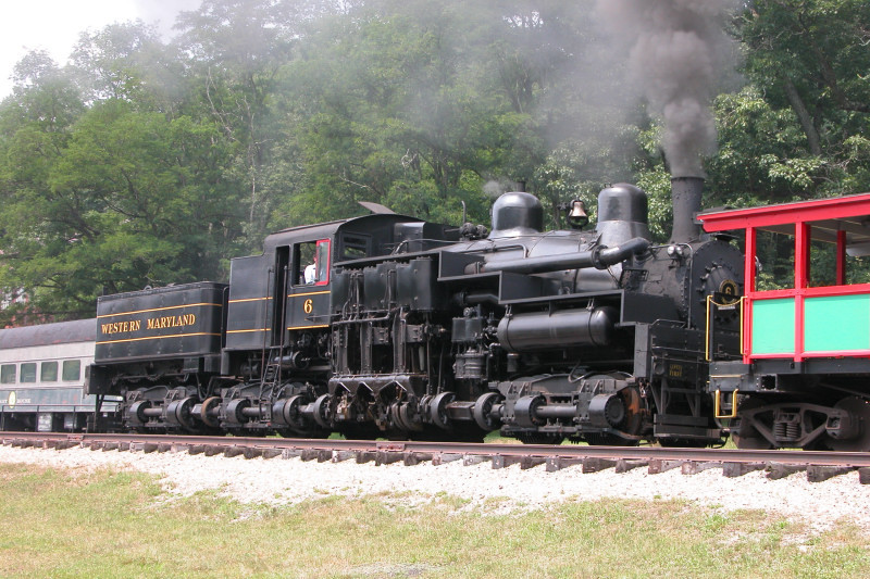Photo of WM Shay #6 departs with the Whittaker train