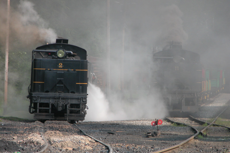 Photo of Shay #2 moving off the coaling area