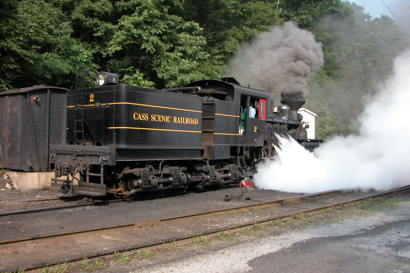 Photo of Shay #2's smoke and steam show