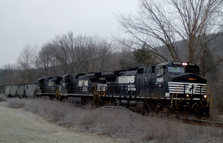 Photo of NS unit coal train arriving at Salamanca,NY