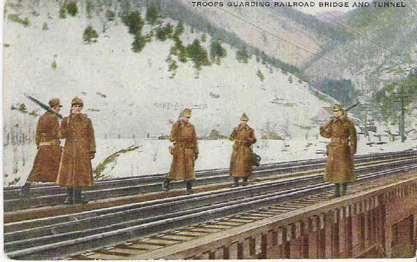Photo of WWII Soldiers guarding Hoosac Tunnel