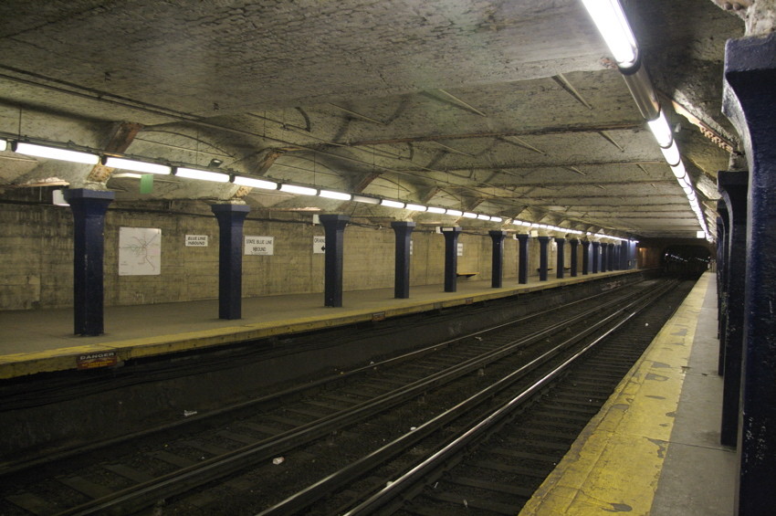 Photo of Empty State Street Station on the MBTA Blue Line