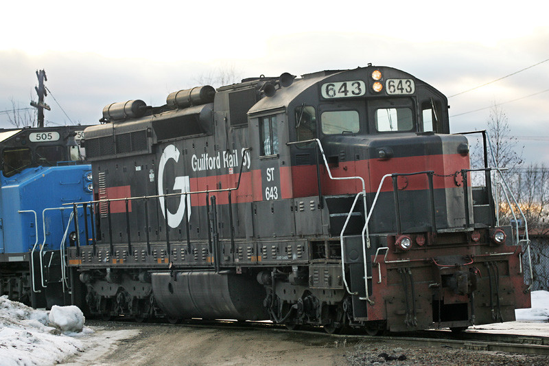 Photo of SD-26 #643 at Ayer after leading hotshot intermodal MOAY East.