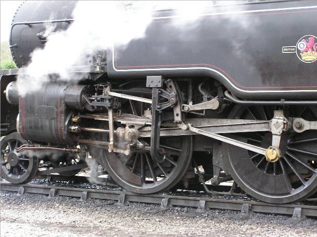 Photo of The motion gear of class 4MT 2-6-4 tank, 80098.