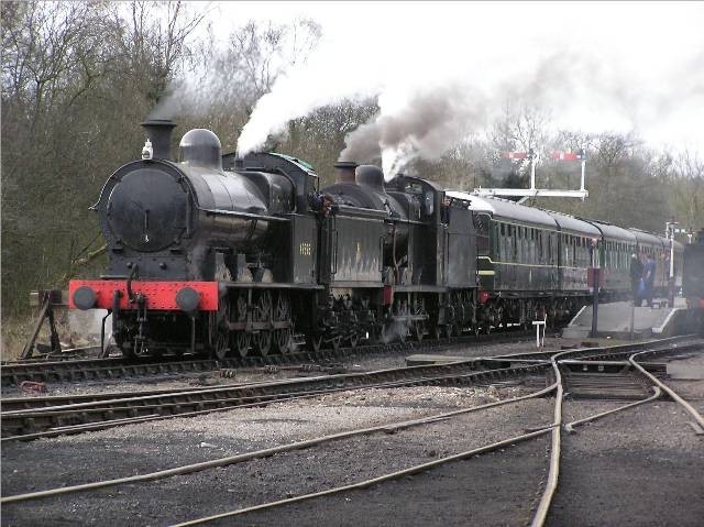 Photo of Super D 49395 and 4F 44422 at Cheddleton.
