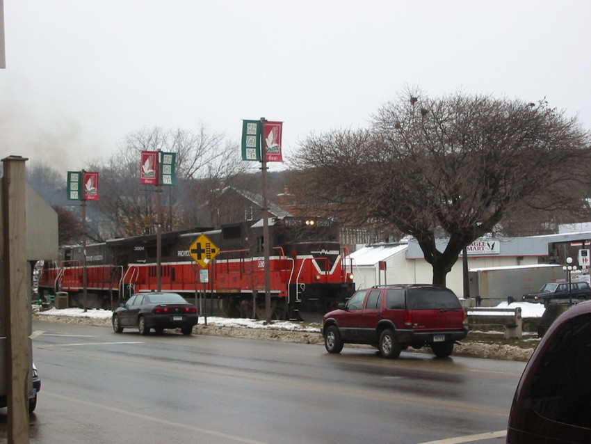 Photo of P&W coal train crossing town of Stafford Springs, CT