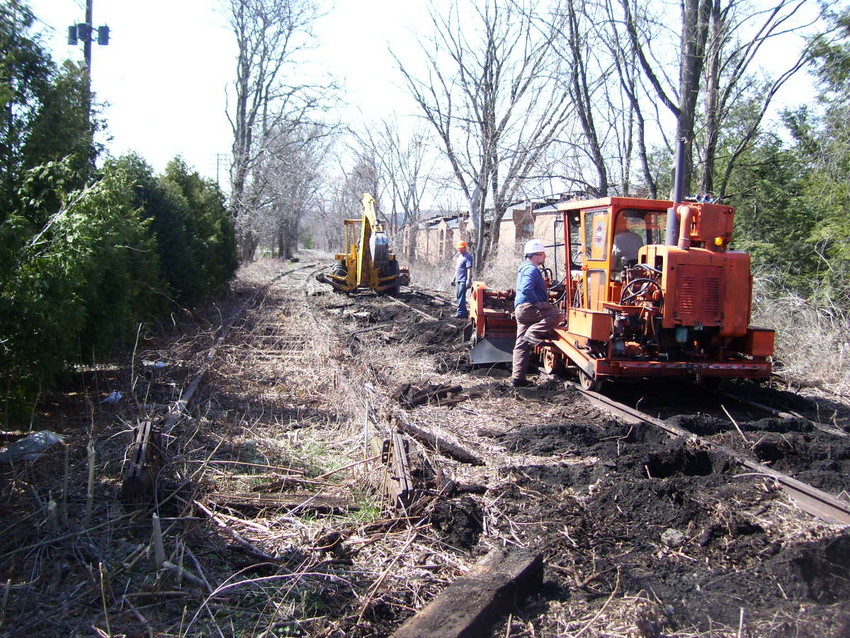 Photo of Removing Ties and Scarifying at MP 4.2