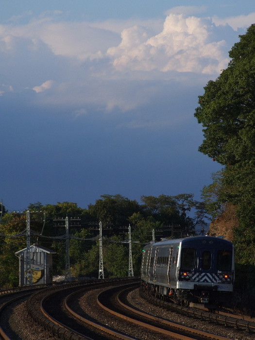 Photo of Metro North M7's into the storm
