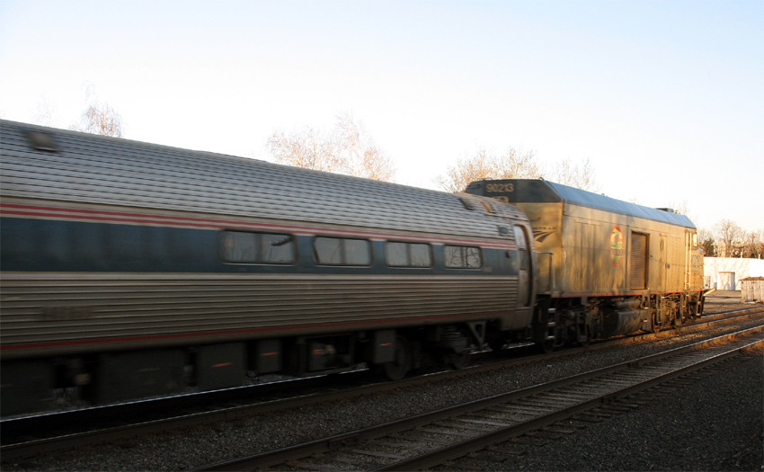 Photo of Rear of Northbound Downeaster at Mishawum Int.