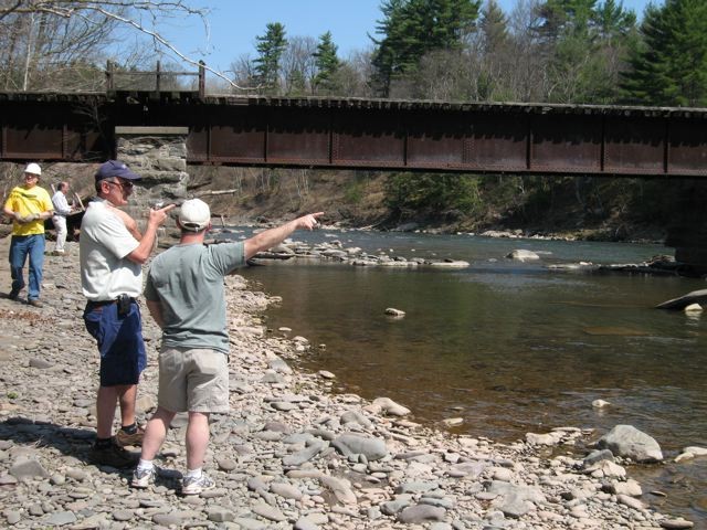 Photo of Ulster County Officials Examine the Boiceville Trestle