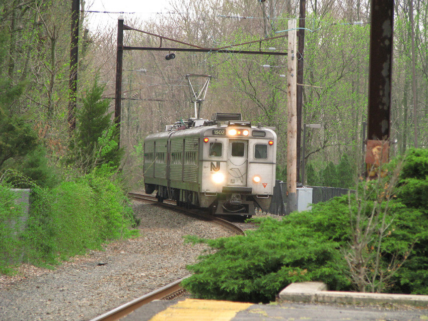 Photo of Princeton Dinky arriving at the Princeton Station