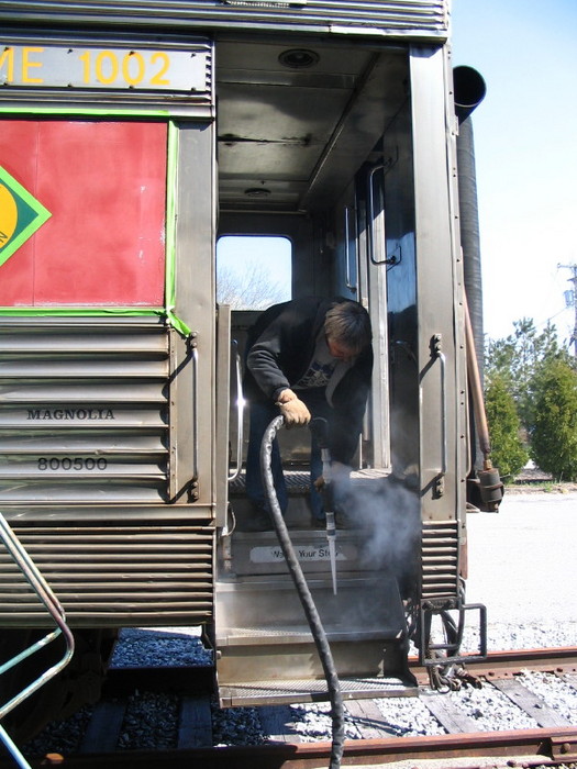 Photo of Maine Eastern RR Passenger Cars Get Cleaned