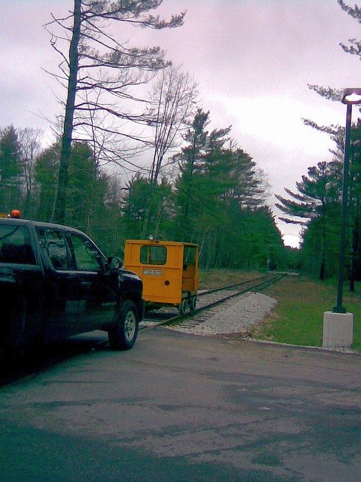 Photo of Track inspection/end of the State Of Maine Mountain Division line...