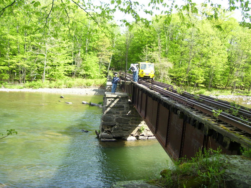 Photo of Inspecting the Boiceville Bridge