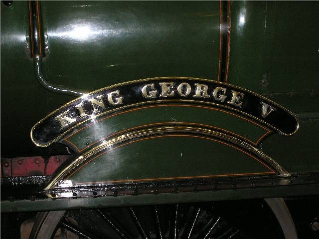 Photo of The nameplate of King George V.