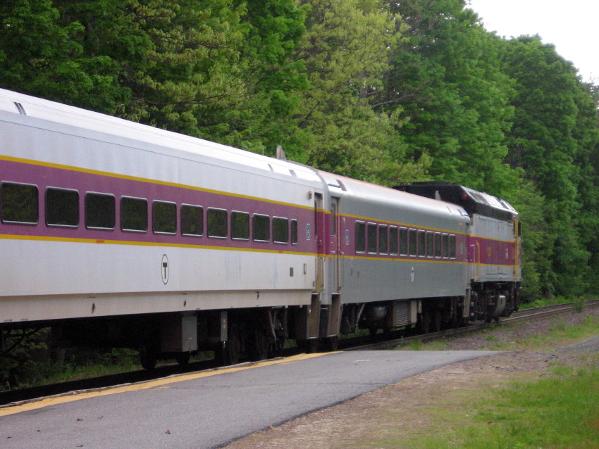 Photo of The train waits for the return trip to Boston