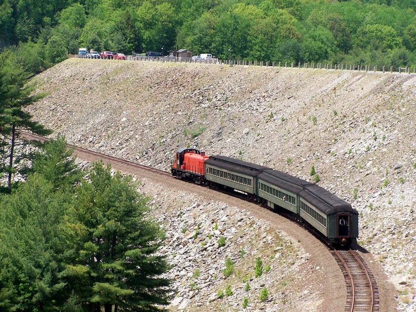 Photo of Naugy Train on the Face of Thomaston Dam