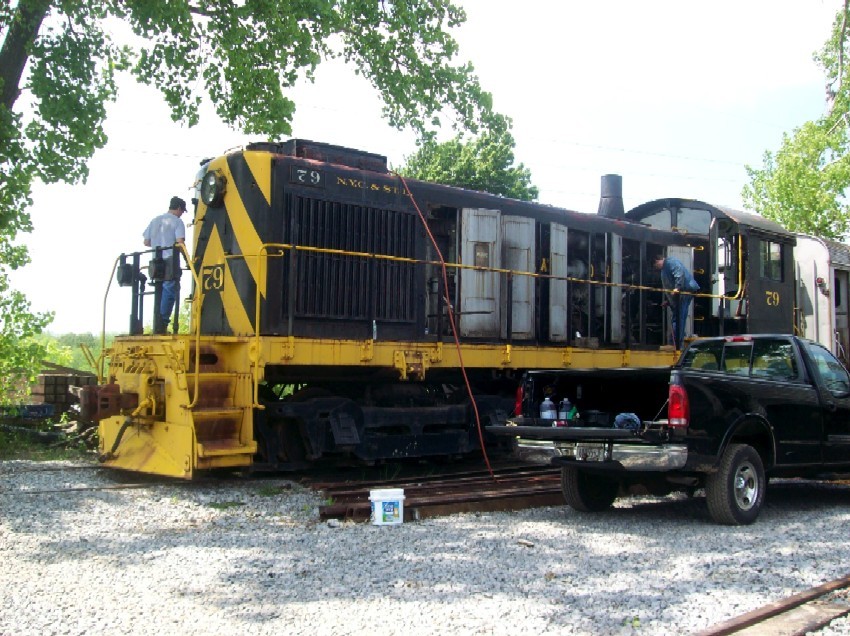 Photo of NKP 79 S4 (R&GV) sitting in the museum.