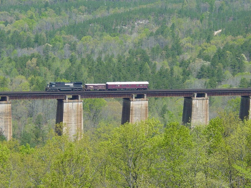 Photo of NS Train 904 Crossing Wells Viaduct