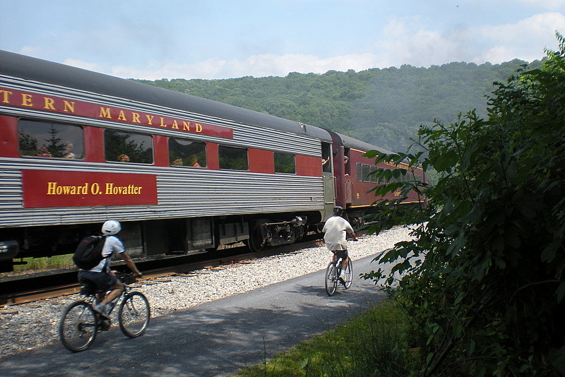 Photo of Bikes and trains in Western Maryland