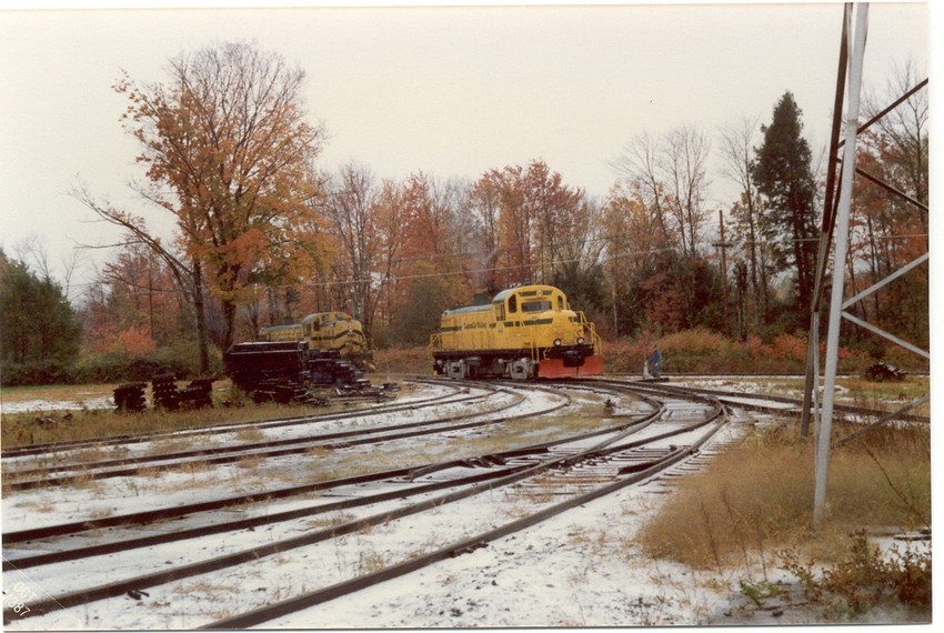 Photo of Lamoille Valley foliage train prepares to leave Morrisville