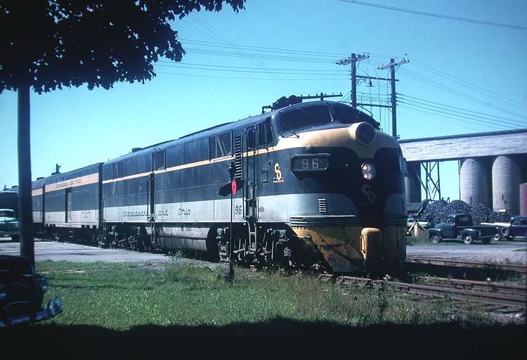 Photo of C&O E7A 96 at Petoskey, Michigan, September 1959