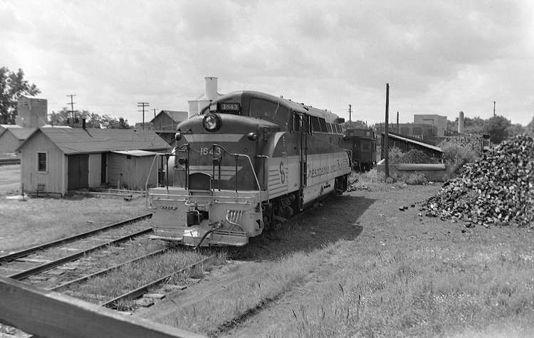 Photo of C&O BL2 1843, Grand Ledge, Michigan, August 1956