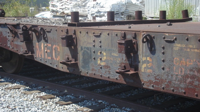 Photo of Maine Central flatcar ID markings