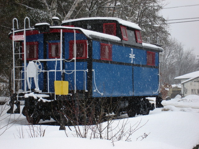 Photo of B&M snow caboose. Windham Depot