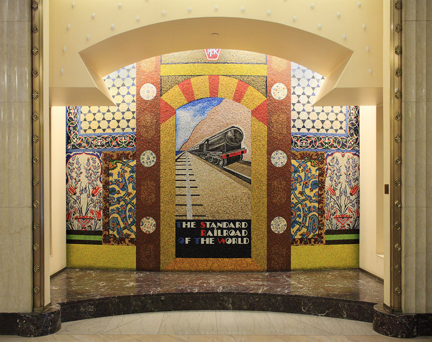 Photo of Tile Mosaic of the PRR at their former headquarters Suburban Station