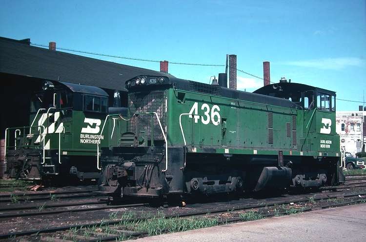 Photo of Burlington Northern EMD SW10 Switcher, Sterling, Illinois, c1978