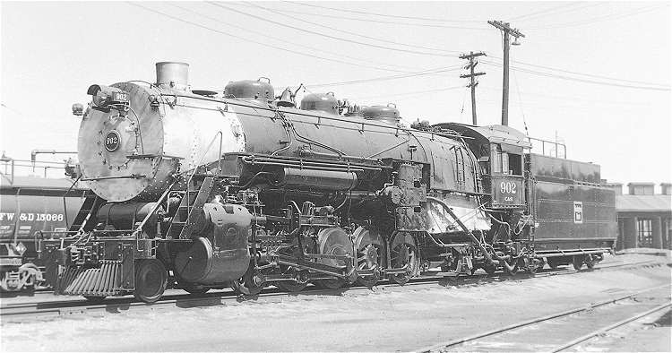 Photo of Colorado & Southern 2-10-2 902, Denver, August 1957