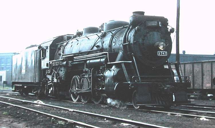 Photo of Grand Trunk Western 2-8-2 3747, Detroit, August 1958