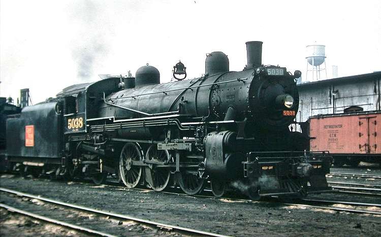 Photo of Grand Trunk Western 4-6-2 5038, Detroit, August 1958