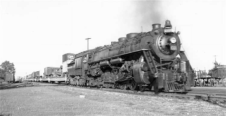 Photo of Grand Trunk Western 4-8-4 6318, Durand, Michigan, Summer 1953