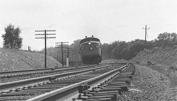 Photo of Grand Trunk Western Time Freight 492, Bellevue, Michigan, Summer 1953