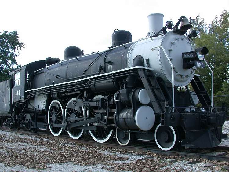Photo of Rock Island 4-6-2 886, Wheels-o'-Time Museum, Peoria, October 2008