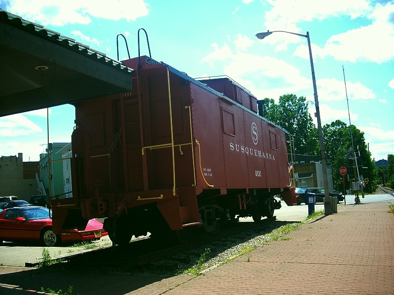 Photo of Preserved NYSW NE-6 caboose in pompton lakes  NJ