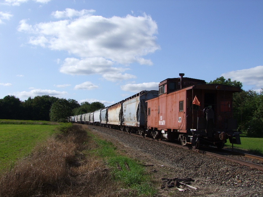 Photo of C23's caboose on the PPG lead